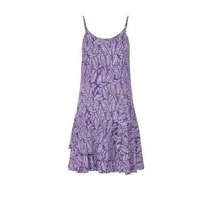 Thakoon Women's Purple Palm Print Sleeveless Mini Dress Size 6